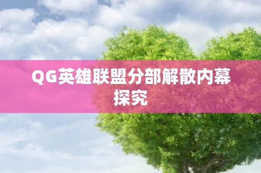 QG英雄联盟分部解散内幕探究图片