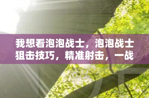 我想看泡泡战士，泡泡战士狙击技巧，精准射击，一战成名