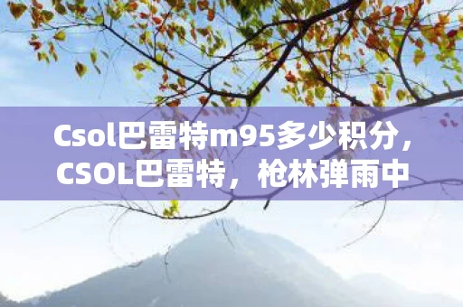 Csol巴雷特m95多少积分，CSOL巴雷特，枪林弹雨中的霸主
