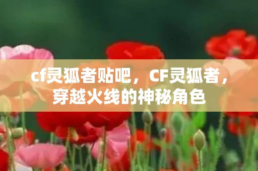 cf灵狐者贴吧，CF灵狐者，穿越火线的神秘角色