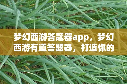 梦幻西游答题器app,梦幻西游有道答题器,打造你的专属答题神器 梦幻西游答题器app,梦幻西游有道答题器,打造你的专属答题神器