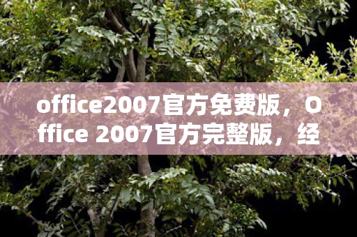 office2007官方免费版,Office 2007官方完整版,经典之作的回顾与体验 office2007官方免费版,Office 2007官方完整版,经典之作的回顾与体验