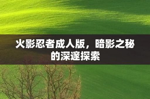 暗影之秘的深邃探索图片