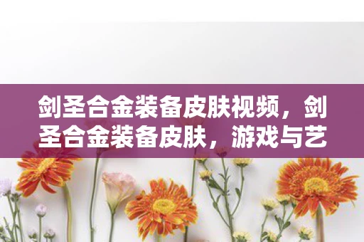 剑圣合金装备皮肤视频，剑圣合金装备皮肤，游戏与艺术的完美结合