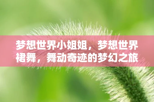 梦想世界小姐姐，梦想世界裙舞，舞动奇迹的梦幻之旅