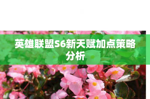 英雄联盟S6新天赋加点策略分析图片