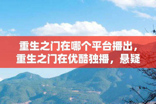 重生之门在哪个平台播出，重生之门在优酷独播，悬疑剧迷的福音！