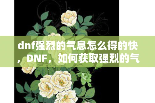 dnf强烈的气息怎么得的快，DNF，如何获取强烈的气息？