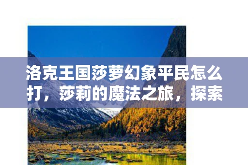 洛克王国莎萝幻象平民怎么打，莎莉的魔法之旅，探索洛克王国的奇幻世界