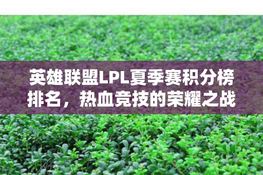 英雄联盟LPL夏季赛积分榜排名图片