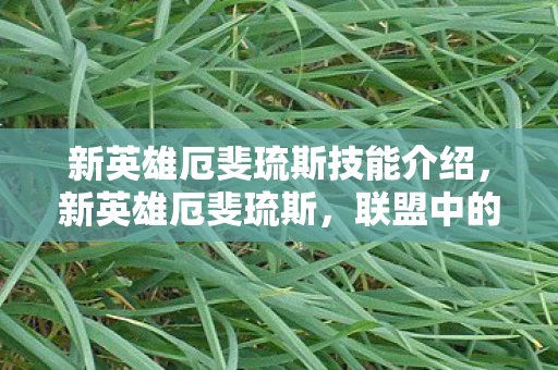 新英雄厄斐琉斯技能介绍，新英雄厄斐琉斯，联盟中的璀璨新星