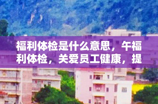 福利体检是什么意思，午福利体检，关爱员工健康，提升工作效率