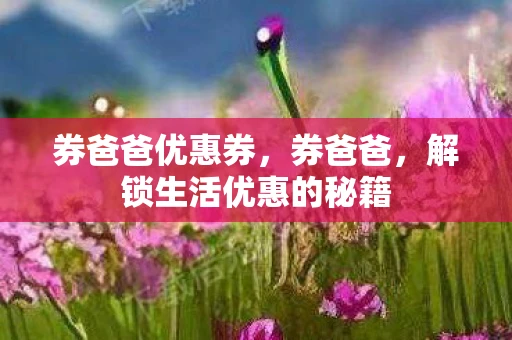 券爸爸优惠券，券爸爸，解锁生活优惠的秘籍