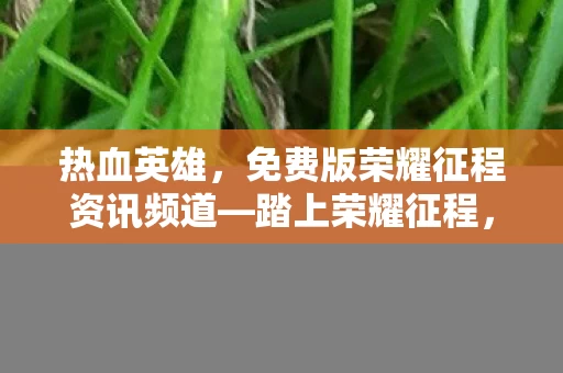 免费版荣耀征程资讯频道图片