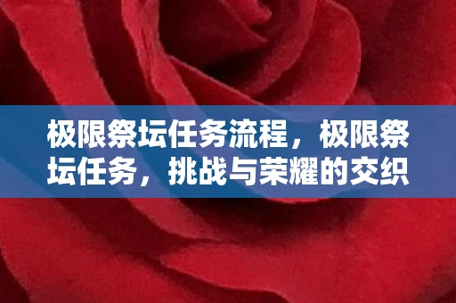 极限祭坛任务流程，极限祭坛任务，挑战与荣耀的交织