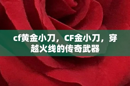 cf黄金小刀，CF金小刀，穿越火线的传奇武器
