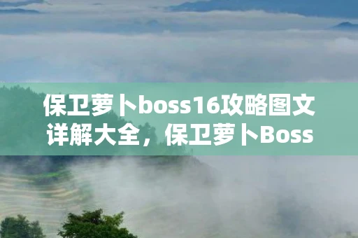 保卫萝卜boss16攻略图文详解大全，保卫萝卜Boss16攻略，打造最强防御，轻松过关！