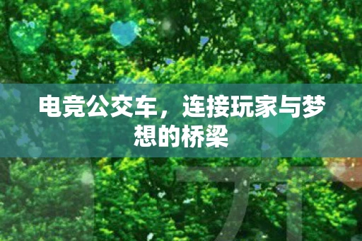 电竞公交车，连接玩家与梦想的桥梁