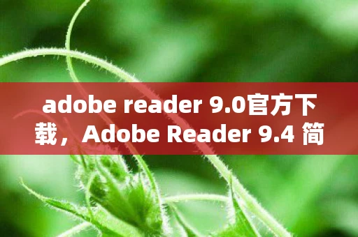 adobe reader 9.0官方下载，Adobe Reader 9.4 简体中文版，经典阅读工具的最新升级