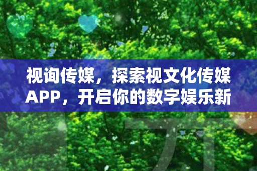 视询传媒，探索视文化传媒APP，开启你的数字娱乐新纪元