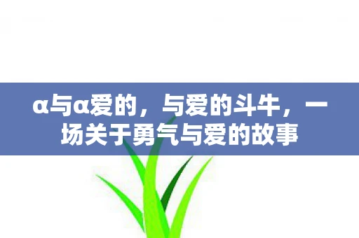 α与α爱的，与爱的斗牛，一场关于勇气与爱的故事