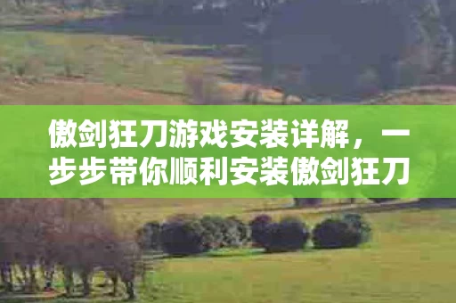 一步步带你顺利安装傲剑狂刀图片