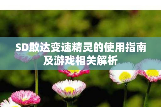 SD敢达变速精灵的使用指南及游戏相关解析图片