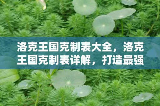 洛克王国克制表大全，洛克王国克制表详解，打造最强宠物阵容