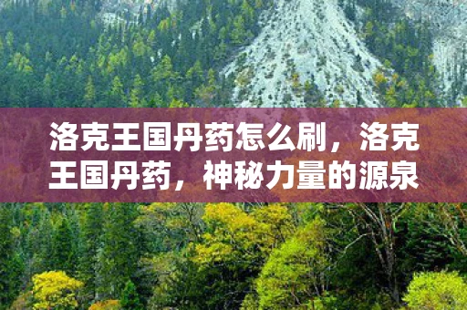 洛克王国丹药怎么刷，洛克王国丹药，神秘力量的源泉