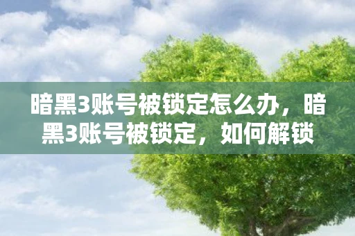 暗黑3账号被锁定怎么办，暗黑3账号被锁定，如何解锁及预防措施