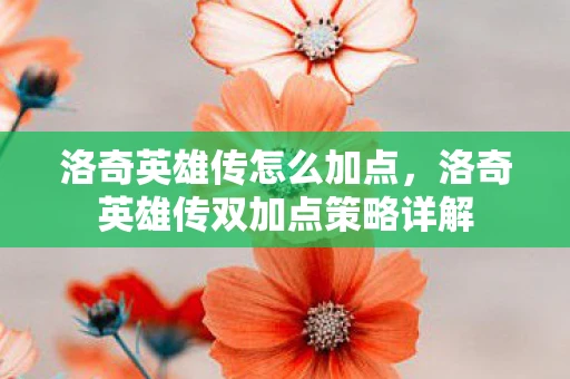 洛奇英雄传怎么加点，洛奇英雄传双加点策略详解