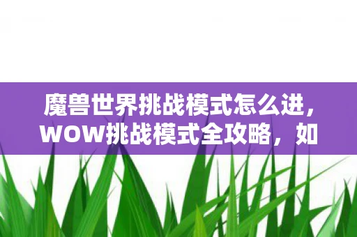 魔兽世界挑战模式怎么进，WOW挑战模式全攻略，如何进入并征服挑战模式