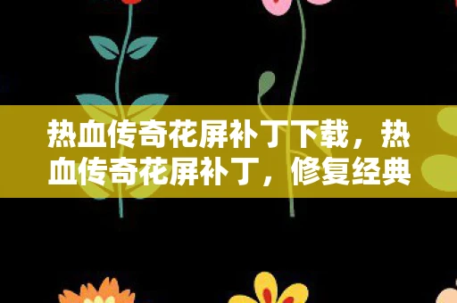 热血传奇花屏补丁下载，热血传奇花屏补丁，修复经典游戏的视觉瑕疵