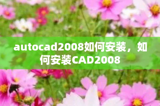 autocad2008如何安装，如何安装CAD2008