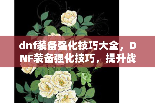 dnf装备强化技巧大全，DNF装备强化技巧，提升战斗力的关键步骤