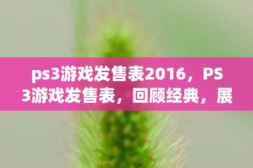ps3游戏发售表2016，PS3游戏发售表，回顾经典，展望未来