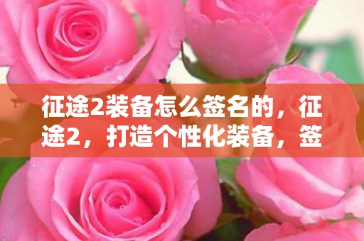 征途2装备怎么签名的，征途2，打造个性化装备，签名技巧全解析