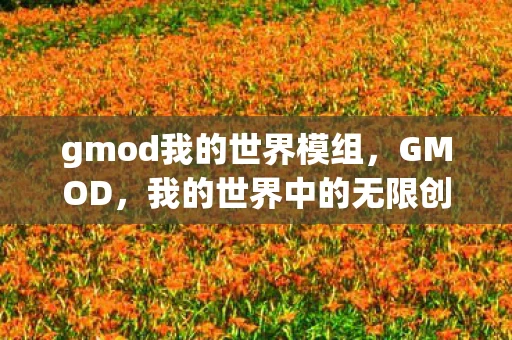 gmod我的世界模组，GMOD，我的世界中的无限创意与冒险