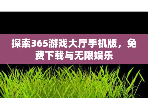 探索365游戏大厅手机版图片