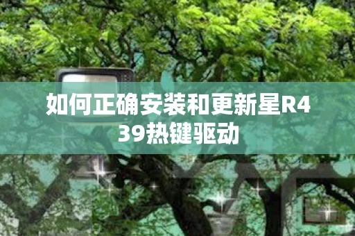 如何正确安装和更新星R439热键驱动
