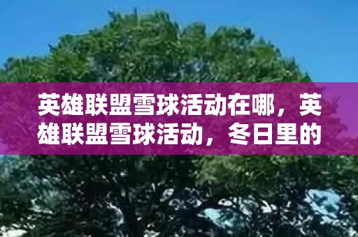 英雄联盟雪球活动在哪，英雄联盟雪球活动，冬日里的欢乐竞技