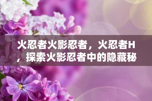 火忍者火影忍者，火忍者H，探索火影忍者中的隐藏秘密