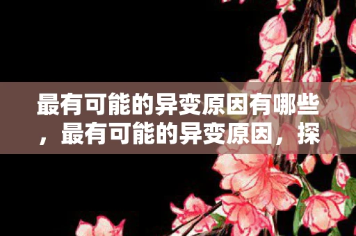最有可能的异变原因有哪些，最有可能的异变原因，探索未知世界的奥秘