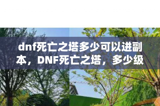 dnf死亡之塔多少可以进副本，DNF死亡之塔，多少级可以进入？