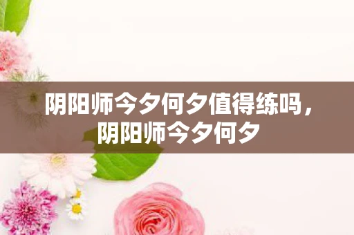 阴阳师今夕何夕值得练吗，阴阳师今夕何夕