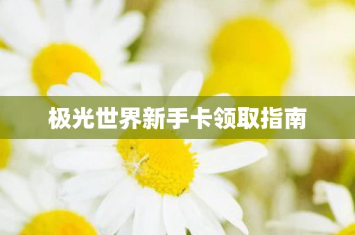 极光世界新手卡领取指南图片