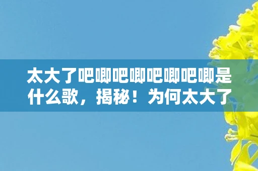 太大了吧唧吧唧吧唧吧唧是什么歌，揭秘！为何太大了吧唧吧唧成为网络热词？
