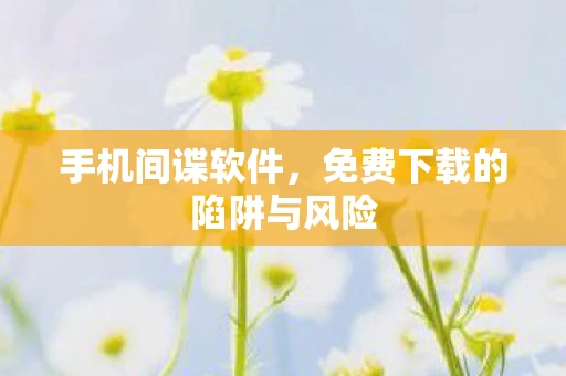 手机间谍软件，免费下载的陷阱与风险