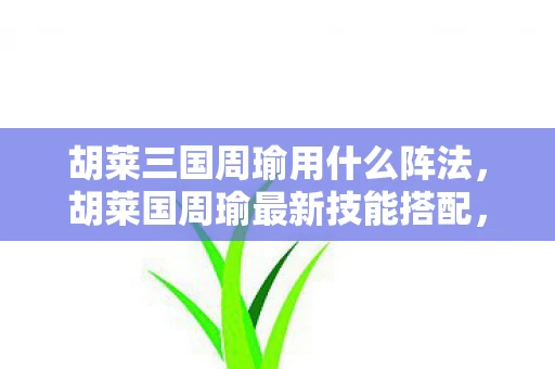 胡莱三国周瑜用什么阵法,胡莱国周瑜最新技能搭配,打造最强智将 胡莱三国周瑜用什么阵法,胡莱国周瑜最新技能搭配,打造最强智将