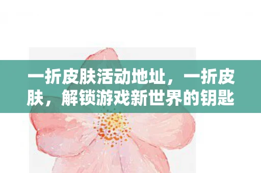 一折皮肤活动地址，一折皮肤，解锁游戏新世界的钥匙